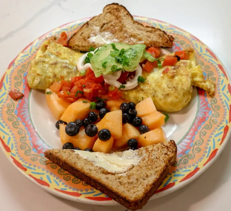 Breakfast plate at Helen's Restaurant